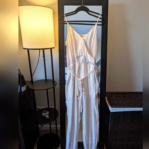 Large Naked Zebra Cream Jogger Jumpsuit